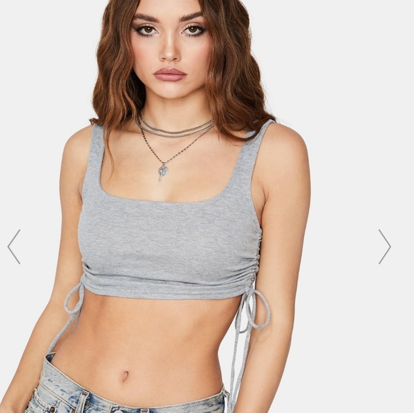 Dolls Kill Tops - NWT Grey Large Crop Top 😍